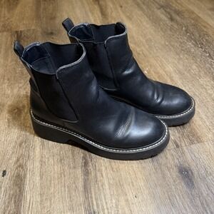 Madden Girl‎ Cindyy Chelsea Womens 6 Black Kween Boot Ankle Lug Sole Military